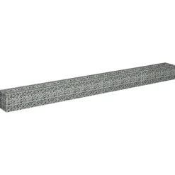 Korotettu kivikori/kukkalaatikko 4, galvanoitu teräs, eri kokoja