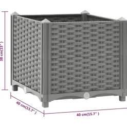 Korotettu kukkalaatikko, polypropeeni, eri kokoja ja värivaihtoehtoja