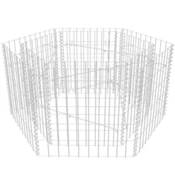 Korotettu kuusikulmainen gabion-/kivikorikehys 1, eri kokoja