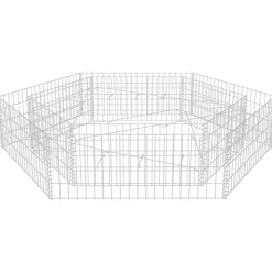 Korotettu kuusikulmainen gabion-/kivikorikehys 200x173x40 cm