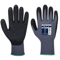 Käsineet Portwest A351 DermiFlex Plus 12 paria/pkt harmaa/musta