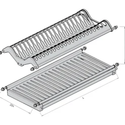 Kuivauskaapin hyllysarja Savo INOXMATIC 50 cm RST
