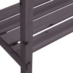 Kukkapöytä hyllyillä harmaa 78x38x82,5 cm, kuusi