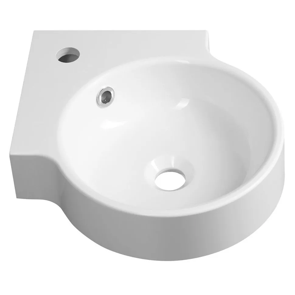 Kulma-allas Interia Kaori 380x380 mm, valkoinen
