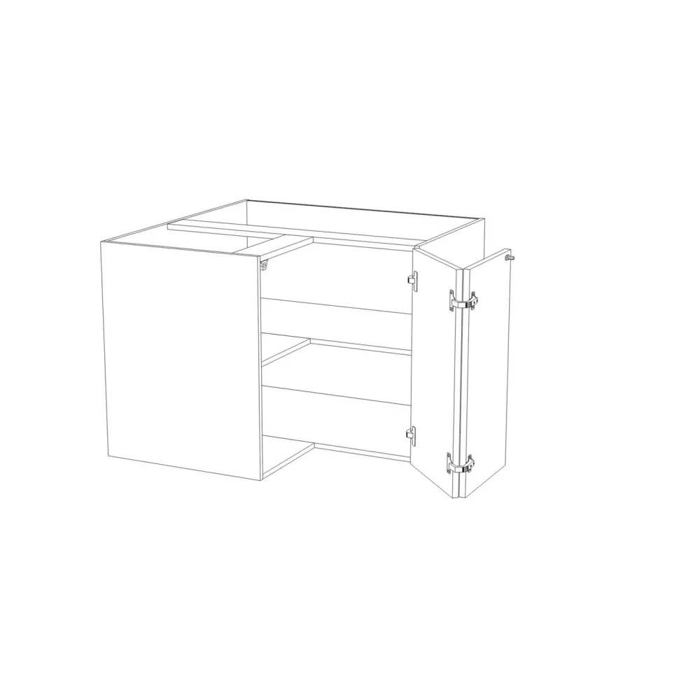 Kulmakaapin runko Ideal Keittiöt 710x900x900mm valkoinen