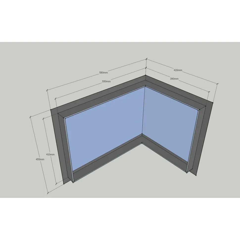 Kulmaluukku Tapani Puosi TP-20SU 550x390 mm lasikulma eri värivaihtoehtoja
