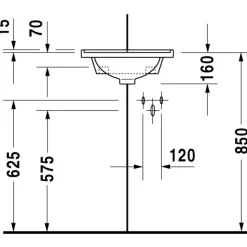Kulma Pesuallas Duravit Starck 3 430x380 mm