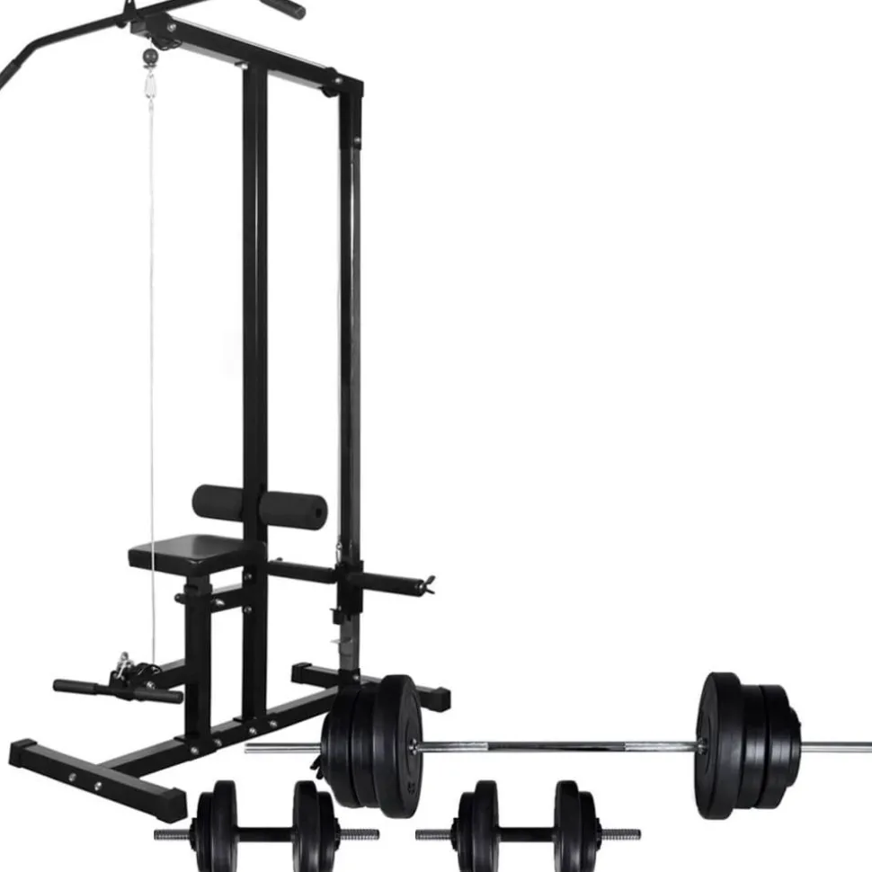 Kuntolaite levytanko- ja käsipainosarjalla 60,5 kg