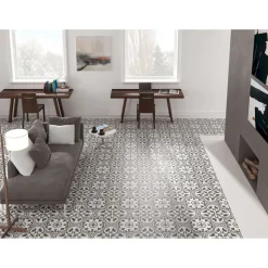 Kuviolaatta Kymppi-Lattiat History Jugend Edinburgh Grey himmeä 250x250 mm