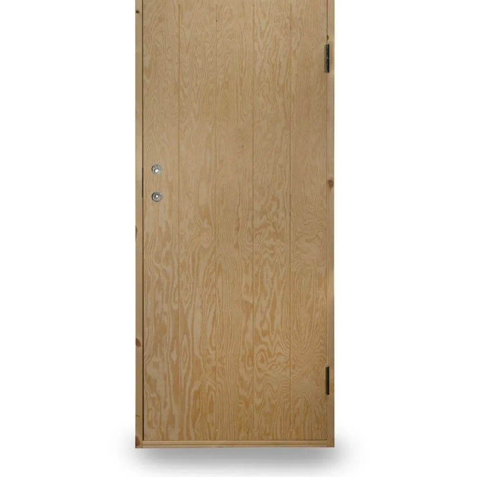 Kylmävaraston ovi Jabo Ljusdal 80x190cm oikea, käsittelemätön urajyrsitty vaneri