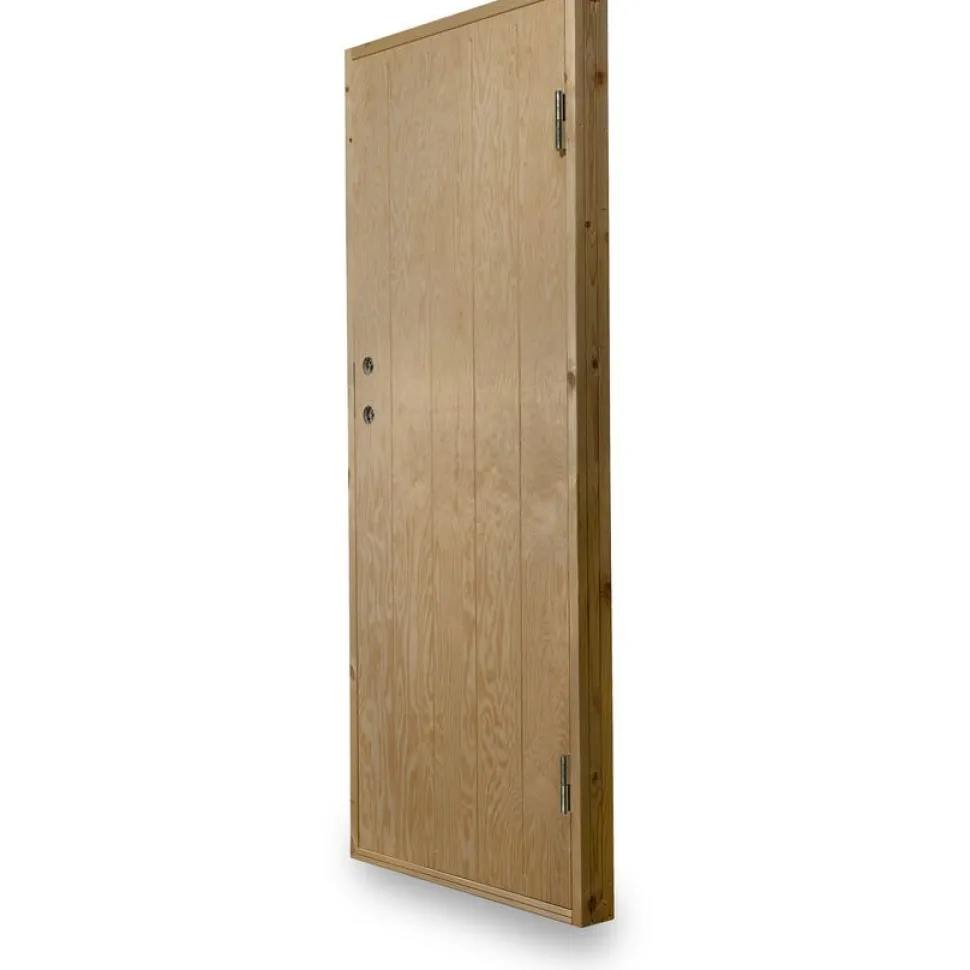 Kylmävaraston ovi Jabo Ljusdal 80x190cm oikea, käsittelemätön urajyrsitty vaneri