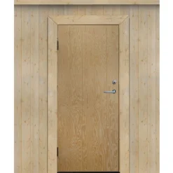 Kylmävaraston ovi Jabo Ljusdal 80x190cm vasen, käsittelemätön urajyrsitty vaneri