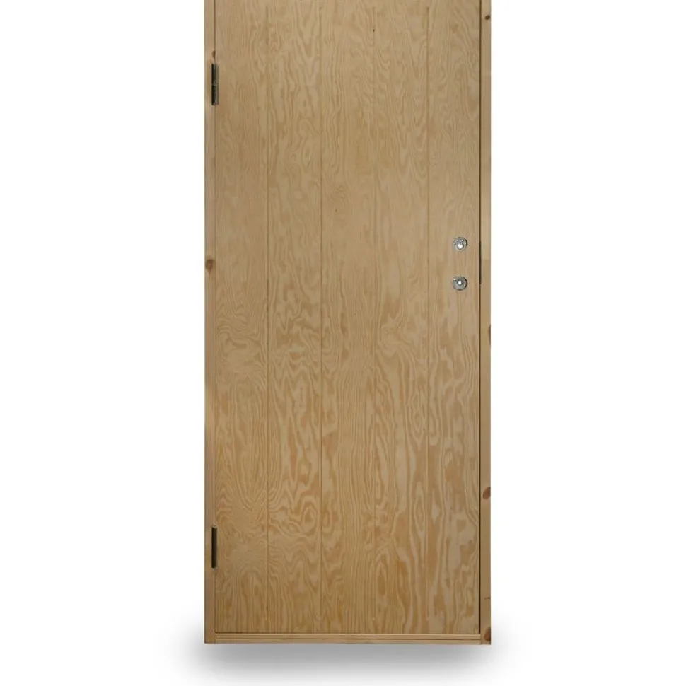 Kylmävaraston ovi Jabo Ljusdal 80x190cm vasen, käsittelemätön urajyrsitty vaneri