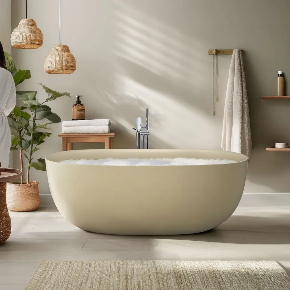 Kylpyamme Bathlife Soft, 1600x590 mm, beige