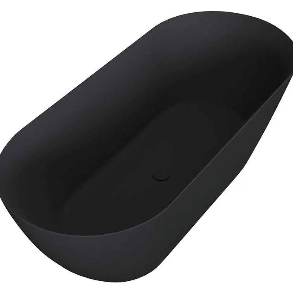 Kylpyamme Bathlife Stillsam, 1600 mm, musta