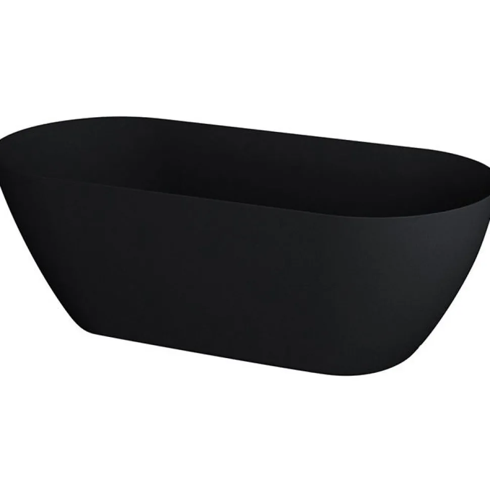 Kylpyamme Bathlife Stillsam, 1600 mm, musta