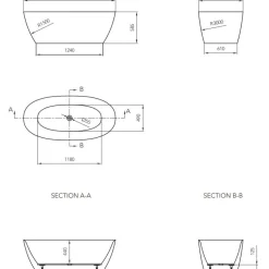 Kylpyamme Bathlife Sund 1700x820 mm valkoinen