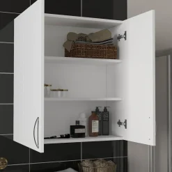 Kylpyhuoneen kaappi Linento Furniture Benito, 70x80cm, valkoinen