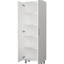Kylpyhuoneen kaappi Linento Furniture Arizona 2, 59.4x173.6cm, valkoinen