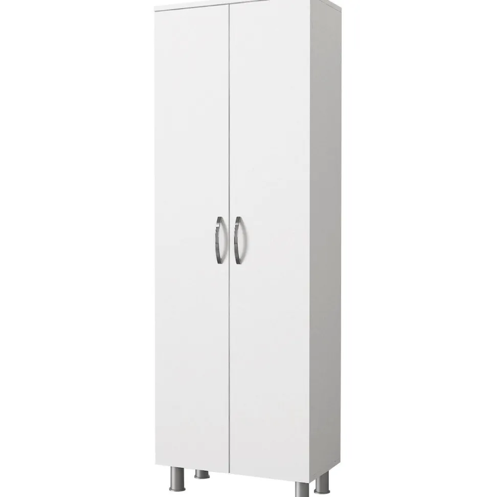 Kylpyhuoneen kaappi Linento Furniture Arizona 2, 59.4x173.6cm, valkoinen