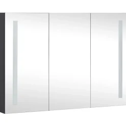 Kylpyhuoneen LED-peilikaappi, 89x14x62cm