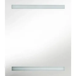 Kylpyhuoneen LED-peilikaappi, kiiltävä harmaa, 50x14x60cm