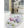 Kylpyhuoneen matto Linento Ortanca 60x90cm pinkki/violetti