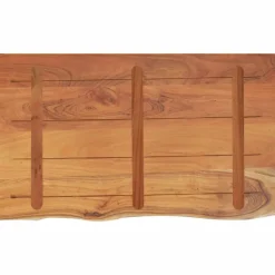 Kylpyhuoneen työtaso 90x60x2,5 cm suorakaide täysi akasiapuu (70261)