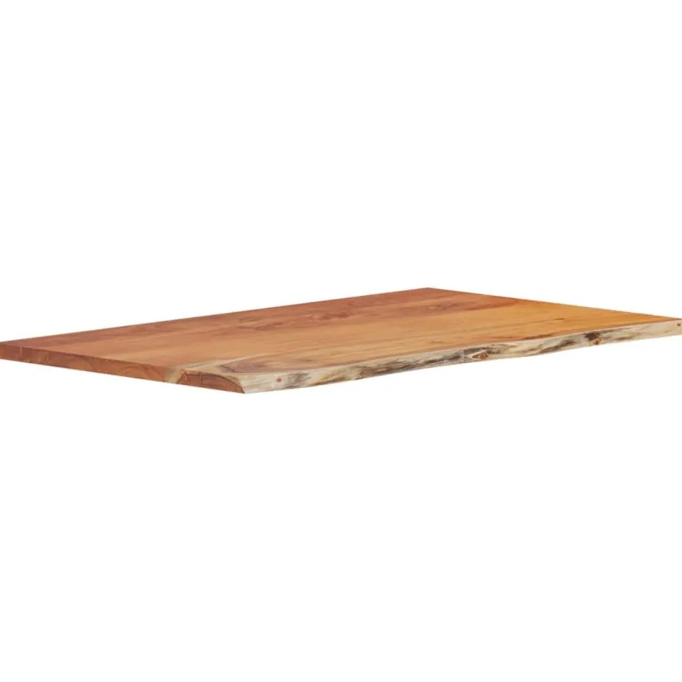 Kylpyhuoneen työtaso 90x60x2,5 cm suorakaide täysi akasiapuu (70261)