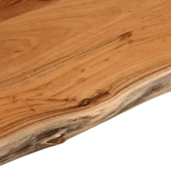 Kylpyhuoneen työtaso 90x60x2,5 cm suorakaide täysi akasiapuu (70261)