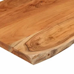Kylpyhuoneen työtaso 90x60x2,5 cm suorakaide täysi akasiapuu (70261)
