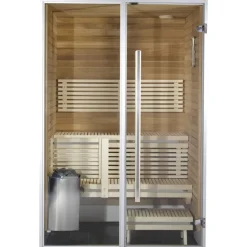 Kylpyhuonesauna Harvia Sirius Formula 1200x1240mm eri materiaaleja