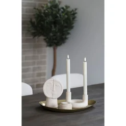 Kynttilänjalka House Nordic, ø13x8.5cm, keramiikka, beige