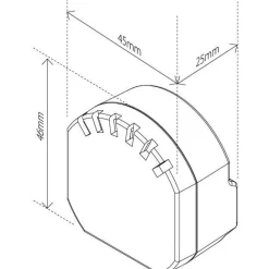Kytkentärele Heatit Z-Wave ZM Single Relay 16A