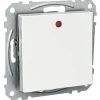 6/1-kytkin Exxct LED-indikoinnilla UKJ valkoinen