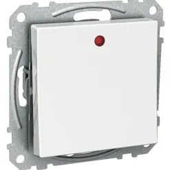 6/1-kytkin Exxct LED-indikoinnilla UKJ valkoinen