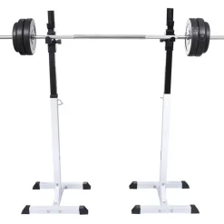 Kyykkyteline levytanko- ja käsipainosarjalla, 60.5kg