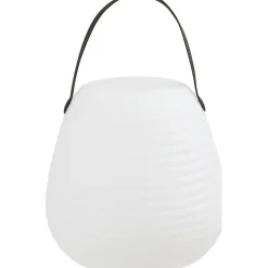 Ladattava LED-lyhty House Nordic Derry, ulkokäyttöön, ø21cm, RGB, IP44, 3.7V, 1500mAh, valkoinen
