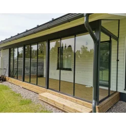Lasiterassi Maakunnan lasi 6x3 6000x3000 mm eri värejä