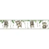 Lastenhuoneen boordi Kids Walls 45854, vinyylipinta, 0.18x5m, viidakko, apina, ruskea