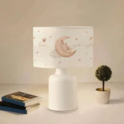 Lastenhuoneen pöytävalaisin Linento Lighting 241440 valkoinen