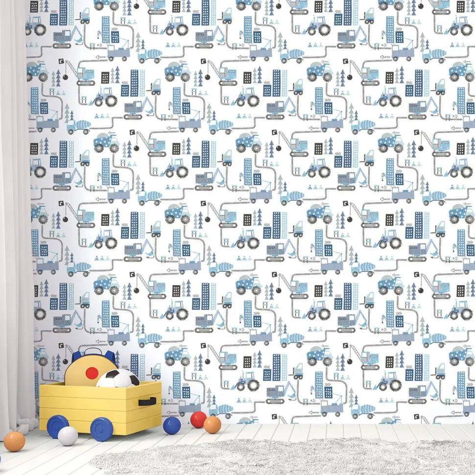 Lastenhuoneen tapetti Galerie Tiny Tots 2 G78360-62, auto