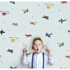 Lastenhuoneen tapetti Kids Walls 45817, vinyylipinta, sininen