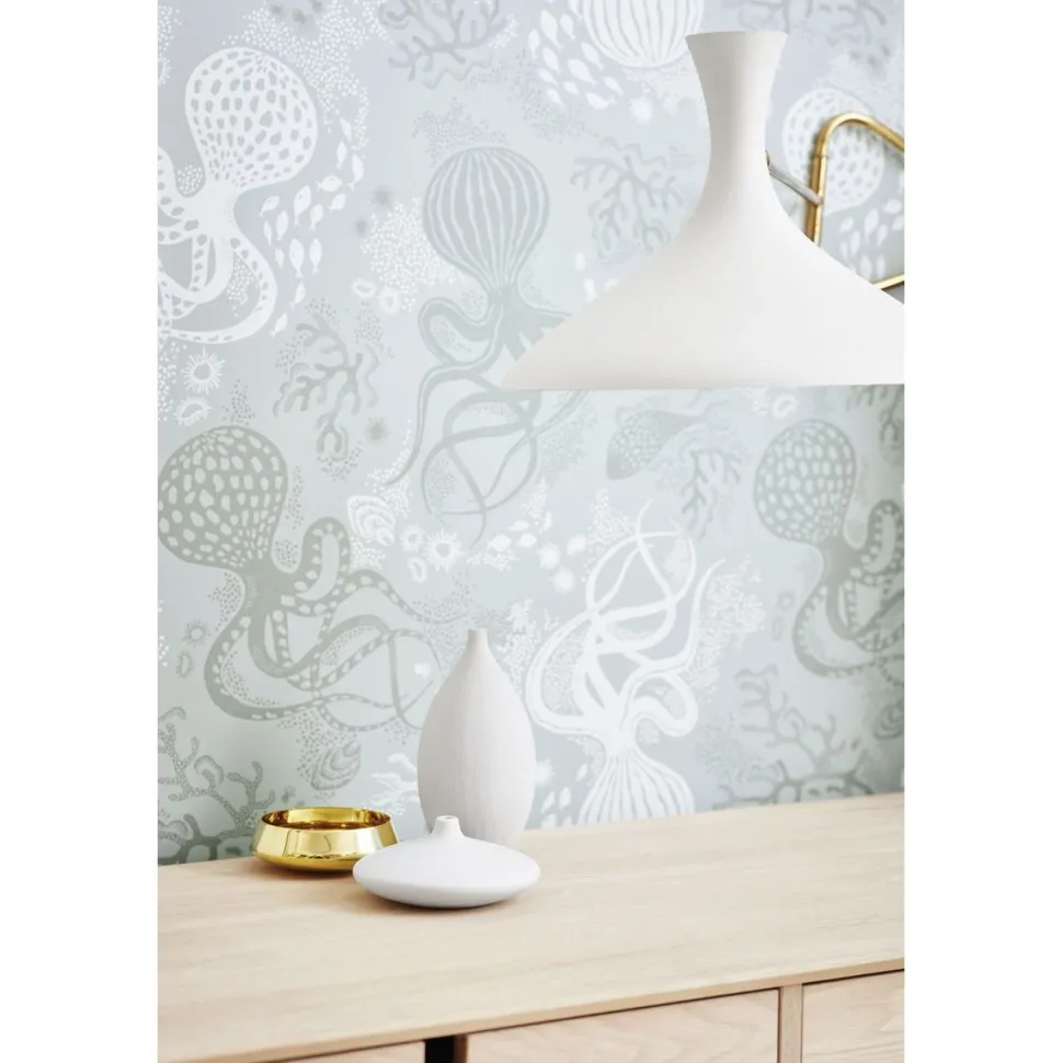 Lastenhuoneen tapetti Littlephant Aquatic, non-woven, eläin, vaaleanturkoosi