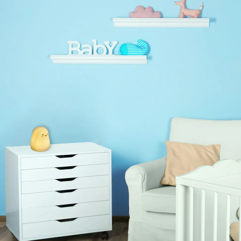 Lasten LED-yövalaisin Rabalux Baloo 16cm pingviini valkoinen RGB