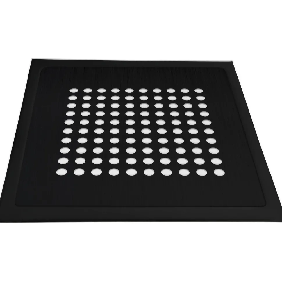 Lattiakaivon kansi PP-Tuote Design Neliö Mattamusta RST 197 x 197 mm