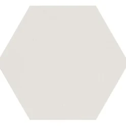 Lattialaatta Pukkila Natura 6-kulmainen Valkoinen himmeä sileä 115x100 mm