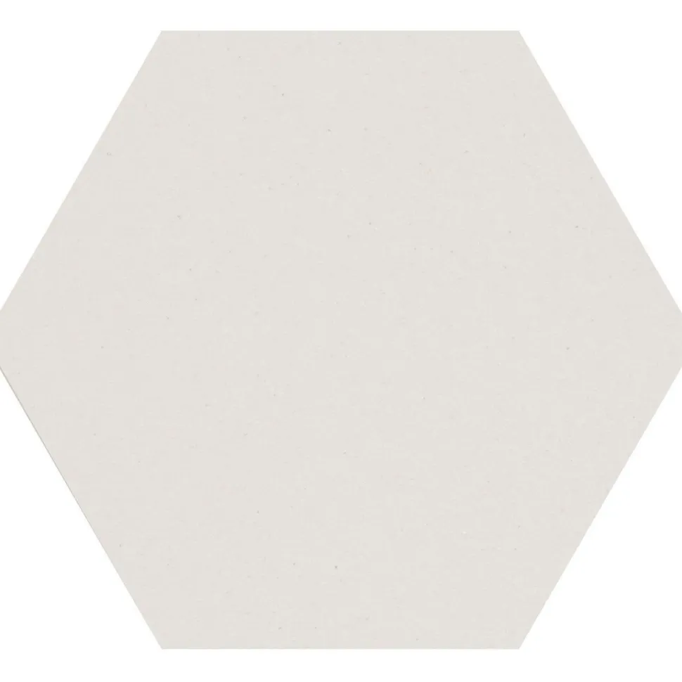Lattialaatta Pukkila Natura 6-kulmainen Valkoinen himmeä sileä 115x100 mm