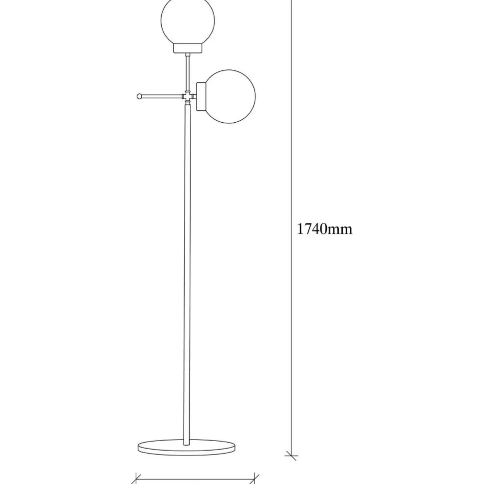 Lattiavalaisin Linento Lighting Tachi 174 cm 2-osainen kulta