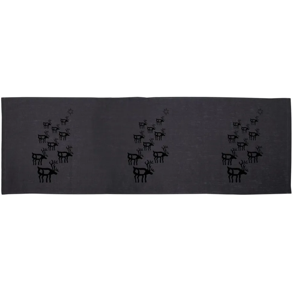 Laudeliina Pikkupuoti Porot Pellava 45x145 cm harmaa